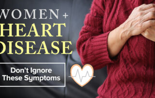 Illustration of a woman holding her chest in discomfort, representing symptoms of heart disease in women