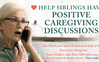 Older women on phone discussing caregiving responsibilities for their aging parents