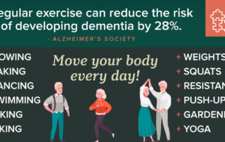 Illustrations of Elderly people exercising to maintain cognitive health